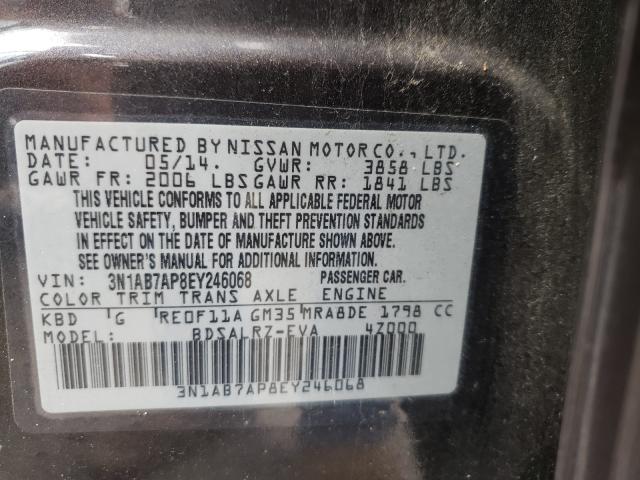 Photo 9 VIN: 3N1AB7AP8EY246068 - NISSAN SENTRA S 