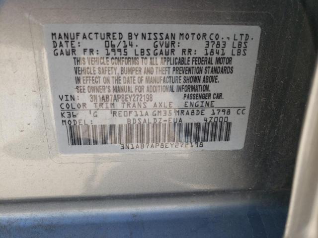 Photo 9 VIN: 3N1AB7AP8EY272198 - NISSAN SENTRA S 