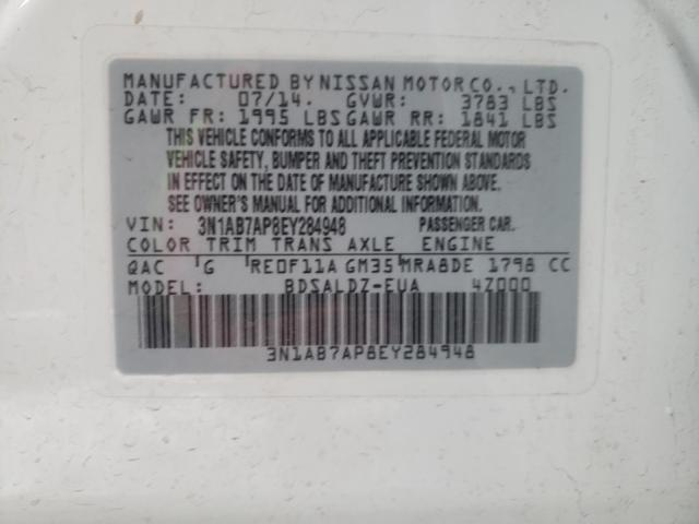 Photo 9 VIN: 3N1AB7AP8EY284948 - NISSAN SENTRA S 