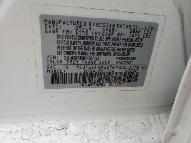 Photo 12 VIN: 3N1AB7AP8EY307743 - NISSAN SENTRA S 