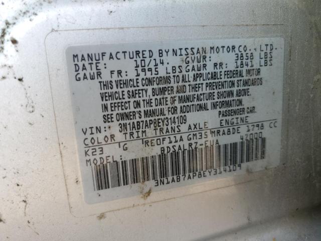 Photo 12 VIN: 3N1AB7AP8EY314109 - NISSAN SENTRA 