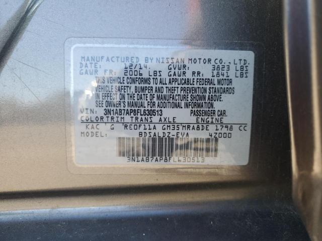 Photo 11 VIN: 3N1AB7AP8FL630513 - NISSAN SENTRA S 