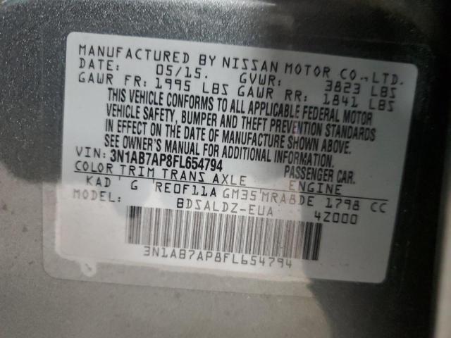 Photo 11 VIN: 3N1AB7AP8FL654794 - NISSAN SENTRA 