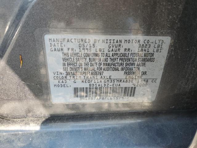 Photo 12 VIN: 3N1AB7AP8FL655797 - NISSAN SENTRA S 