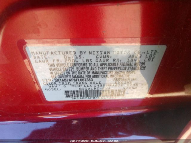 Photo 8 VIN: 3N1AB7AP8FL667383 - NISSAN SENTRA 