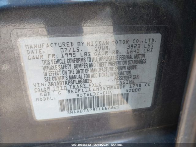 Photo 8 VIN: 3N1AB7AP8FL668825 - NISSAN SENTRA 