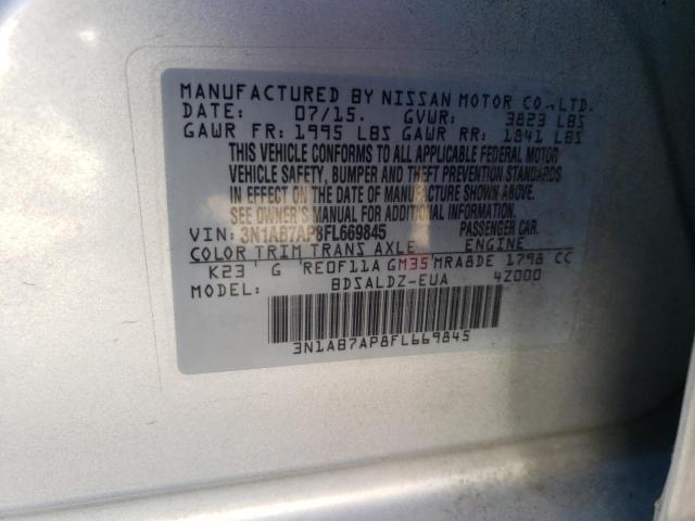 Photo 12 VIN: 3N1AB7AP8FL669845 - NISSAN SENTRA 