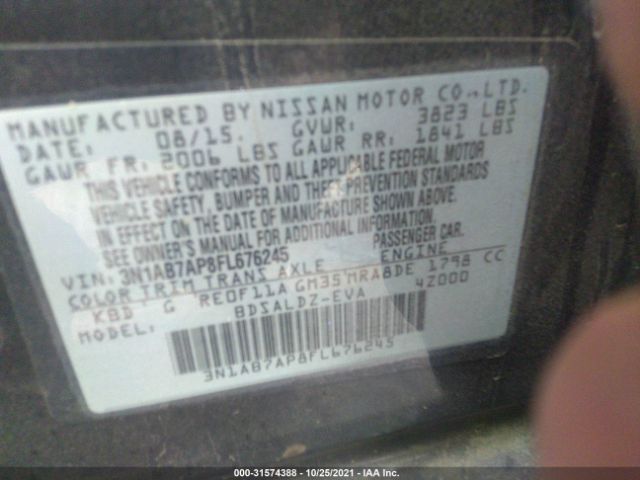 Photo 8 VIN: 3N1AB7AP8FL676245 - NISSAN SENTRA 