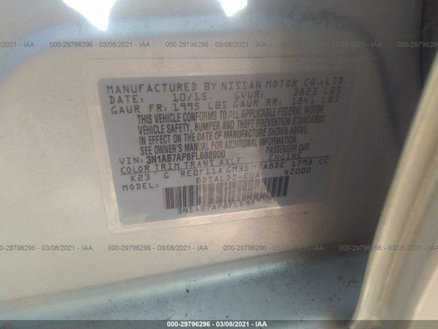 Photo 8 VIN: 3N1AB7AP8FL688900 - NISSAN SENTRA 