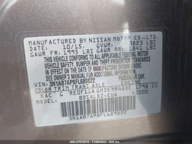 Photo 8 VIN: 3N1AB7AP8FL689822 - NISSAN SENTRA 