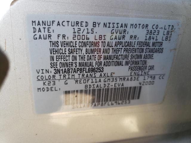 Photo 12 VIN: 3N1AB7AP8FL696253 - NISSAN SENTRA S 