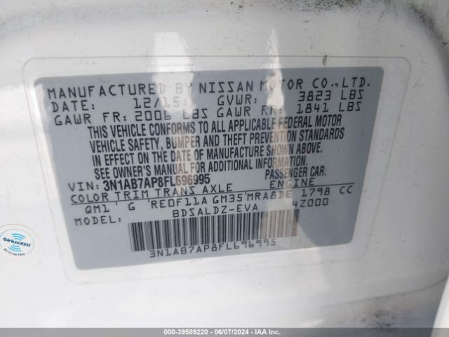 Photo 8 VIN: 3N1AB7AP8FL696995 - NISSAN SENTRA 