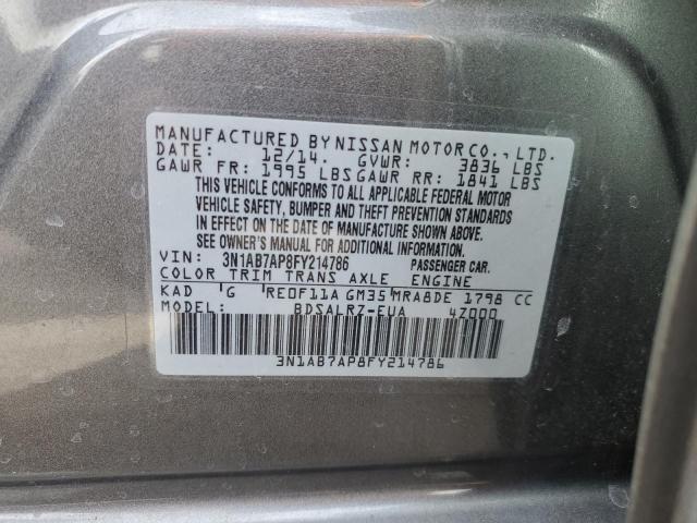 Photo 11 VIN: 3N1AB7AP8FY214786 - NISSAN SENTRA S 