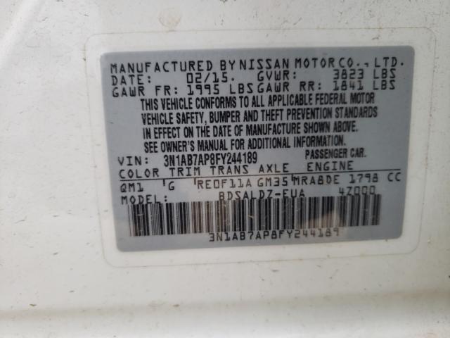 Photo 9 VIN: 3N1AB7AP8FY244189 - NISSAN SENTRA 