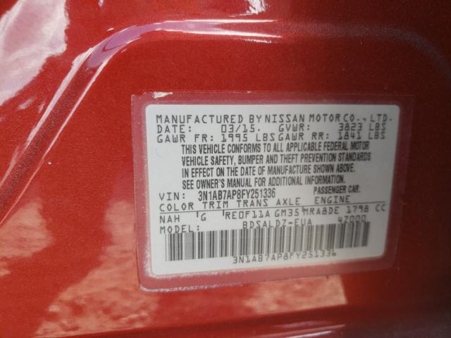 Photo 9 VIN: 3N1AB7AP8FY251336 - NISSAN SENTRA S 