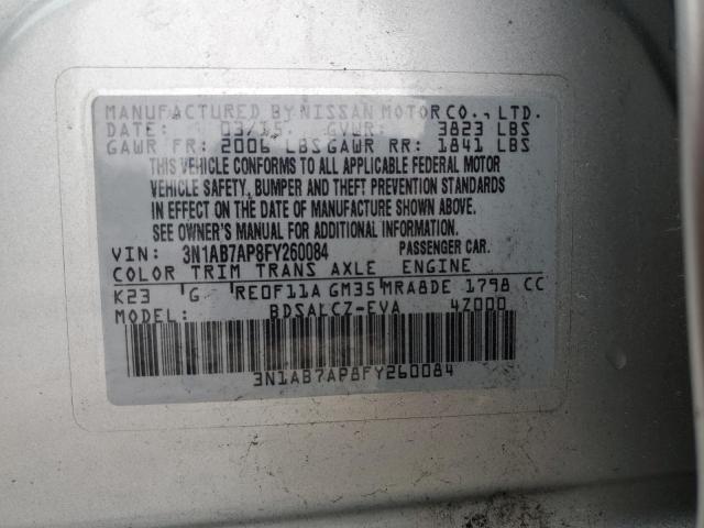 Photo 12 VIN: 3N1AB7AP8FY260084 - NISSAN SENTRA 