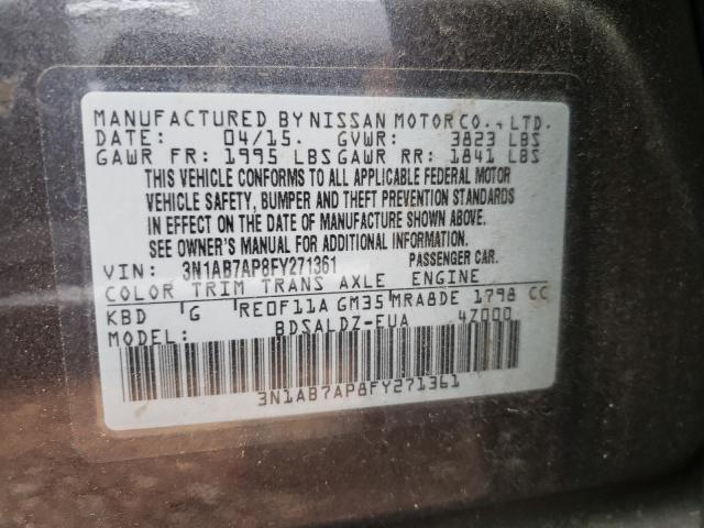 Photo 9 VIN: 3N1AB7AP8FY271361 - NISSAN SENTRA S 