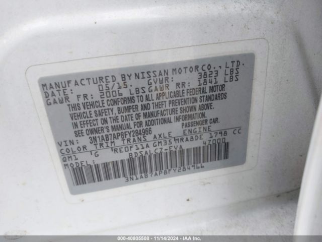 Photo 8 VIN: 3N1AB7AP8FY284966 - NISSAN SENTRA 