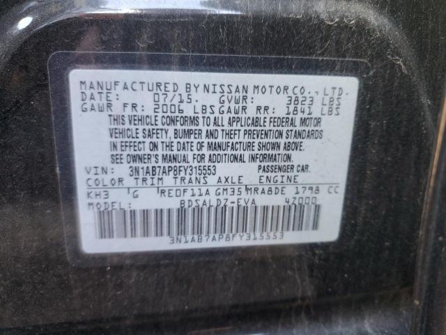 Photo 9 VIN: 3N1AB7AP8FY315553 - NISSAN SENTRA S 