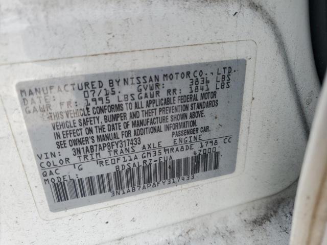 Photo 11 VIN: 3N1AB7AP8FY317433 - NISSAN SENTRA S 