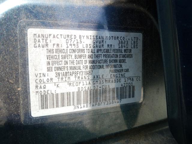 Photo 9 VIN: 3N1AB7AP8FY318467 - NISSAN SENTRA S 