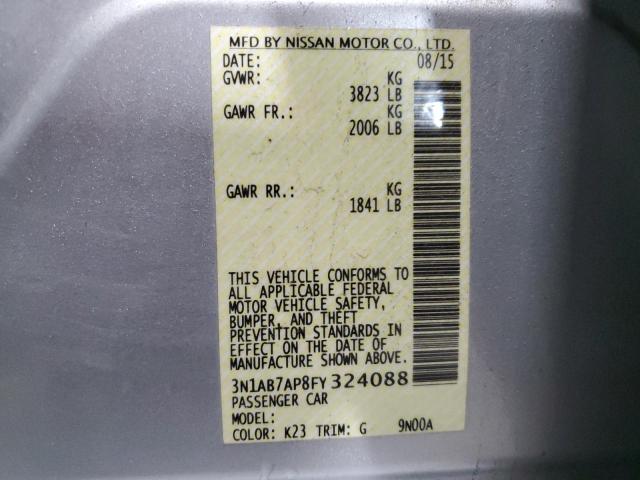 Photo 12 VIN: 3N1AB7AP8FY324088 - NISSAN SENTRA 