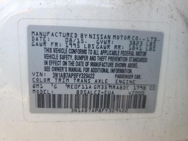 Photo 11 VIN: 3N1AB7AP8FY329422 - NISSAN SENTRA S 