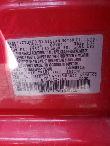 Photo 9 VIN: 3N1AB7AP8FY350416 - NISSAN SENTRA S 