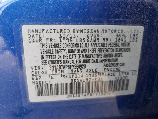 Photo 11 VIN: 3N1AB7AP8FY350920 - NISSAN SENTRA S 