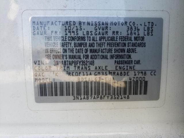 Photo 9 VIN: 3N1AB7AP8FY352148 - NISSAN SENTRA S 