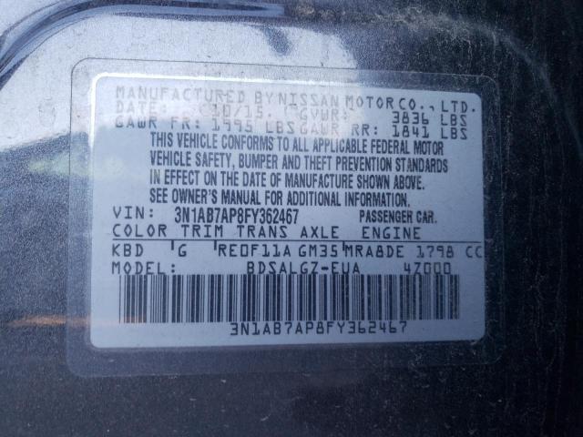 Photo 11 VIN: 3N1AB7AP8FY362467 - NISSAN SENTRA 