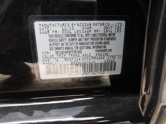 Photo 9 VIN: 3N1AB7AP8FY367460 - NISSAN SENTRA S 