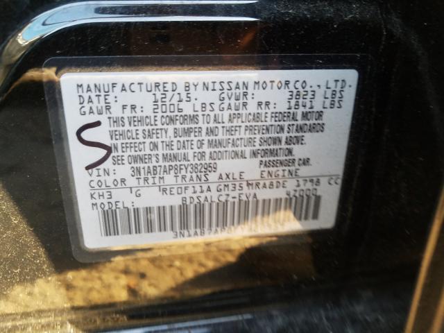 Photo 9 VIN: 3N1AB7AP8FY382959 - NISSAN SENTRA S 