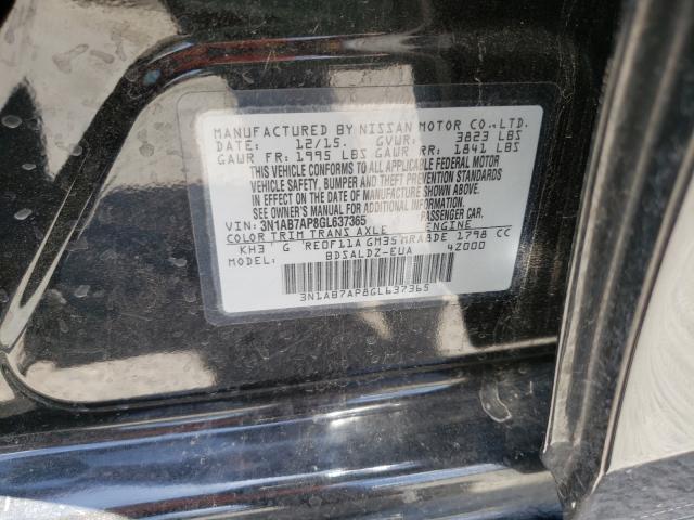 Photo 9 VIN: 3N1AB7AP8GL637365 - NISSAN SENTRA S 