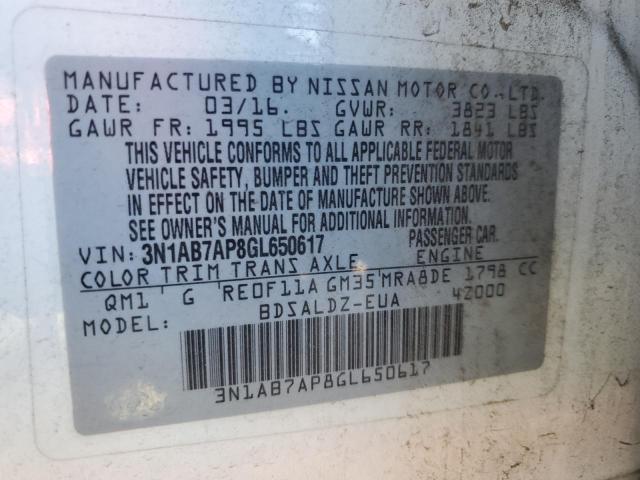 Photo 11 VIN: 3N1AB7AP8GL650617 - NISSAN SENTRA S 