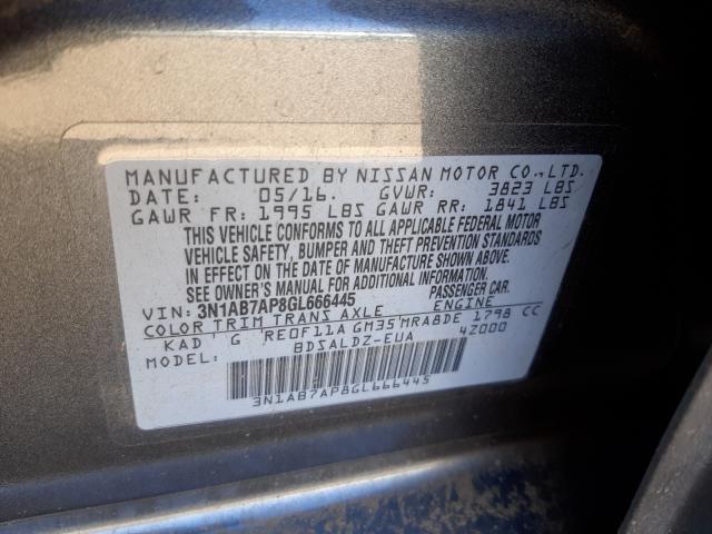 Photo 9 VIN: 3N1AB7AP8GL666445 - NISSAN SENTRA S 