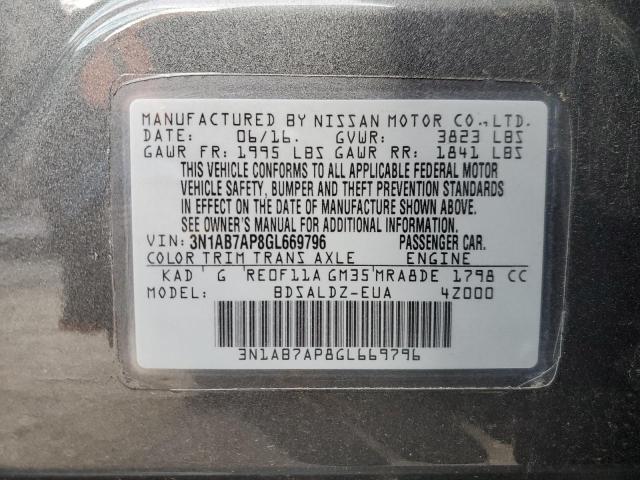 Photo 11 VIN: 3N1AB7AP8GL669796 - NISSAN SENTRA S 