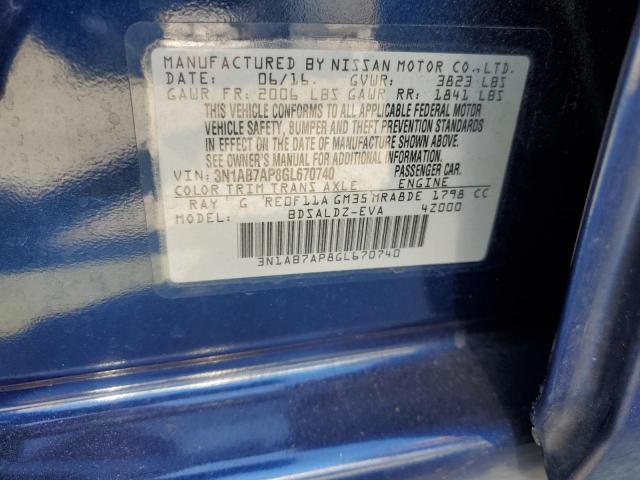 Photo 11 VIN: 3N1AB7AP8GL670740 - NISSAN SENTRA S 