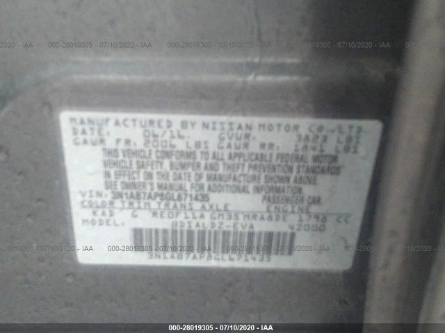 Photo 8 VIN: 3N1AB7AP8GL671435 - NISSAN SENTRA 