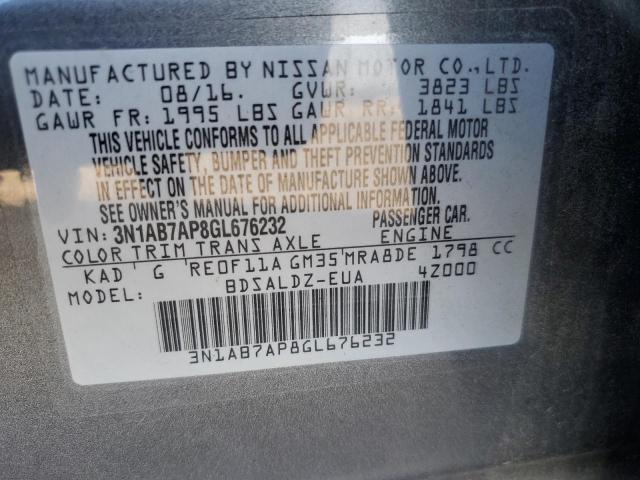 Photo 9 VIN: 3N1AB7AP8GL676232 - NISSAN SENTRA S 