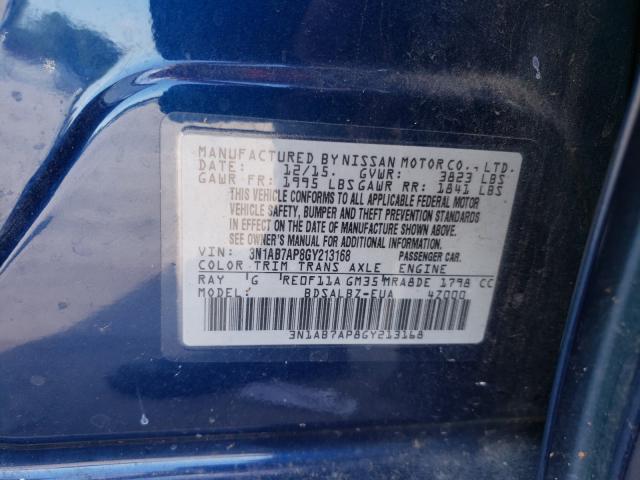 Photo 9 VIN: 3N1AB7AP8GY213168 - NISSAN SENTRA S 