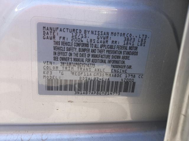 Photo 9 VIN: 3N1AB7AP8GY214773 - NISSAN SENTRA 