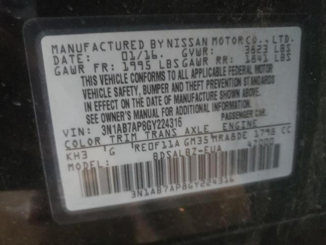 Photo 11 VIN: 3N1AB7AP8GY224316 - NISSAN SENTRA S 