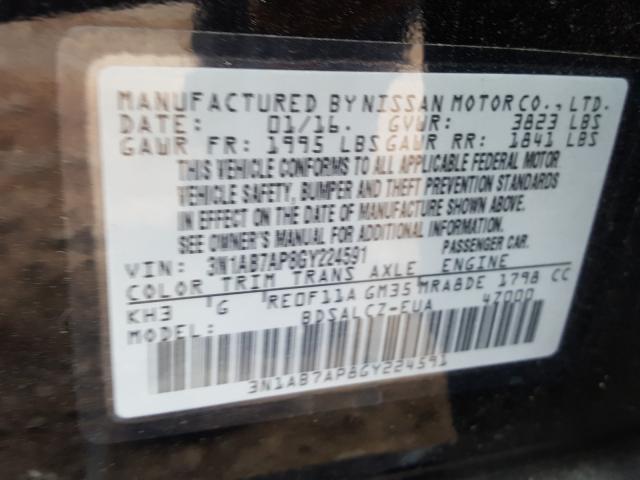 Photo 9 VIN: 3N1AB7AP8GY224591 - NISSAN SENTRA S 