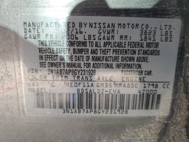 Photo 11 VIN: 3N1AB7AP8GY231928 - NISSAN SENTRA 