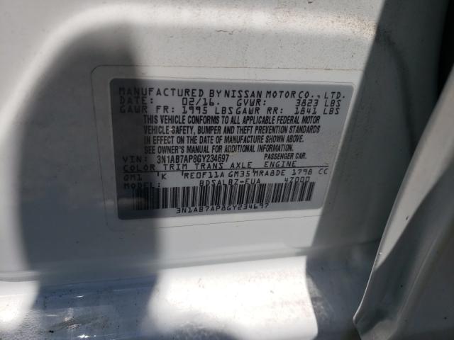 Photo 9 VIN: 3N1AB7AP8GY234697 - NISSAN SENTRA S 