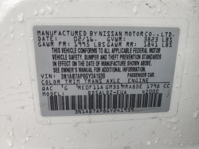 Photo 11 VIN: 3N1AB7AP8GY241939 - NISSAN SENTRA S 