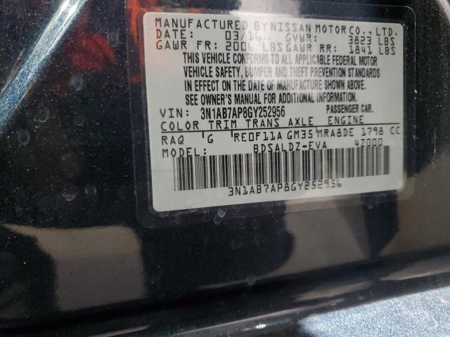 Photo 12 VIN: 3N1AB7AP8GY252956 - NISSAN SENTRA S 