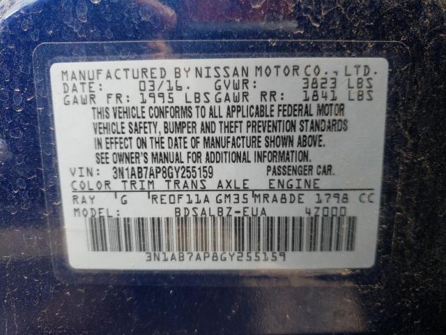 Photo 9 VIN: 3N1AB7AP8GY255159 - NISSAN SENTRA S 