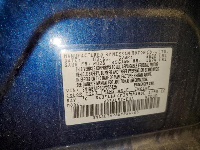 Photo 12 VIN: 3N1AB7AP8GY256425 - NISSAN SENTRA S 